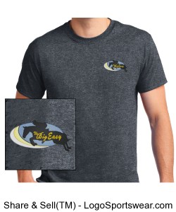 Gildan Adult T-Shirt, Dark Heather, Small Front Logo Embroidered Design Zoom